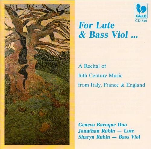 Geneva Baroque Duo: For Lute & Bass Viol - CD Audio