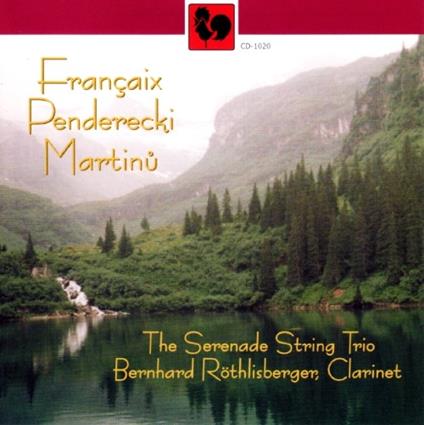 Pendericki - Bohuslav Martinu - Quintette Pour Clarinette Et Quatuor a Cordes - CD Audio di Jean Françaix