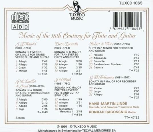 Musik D. 18. Jahrhunderts - CD Audio - 2