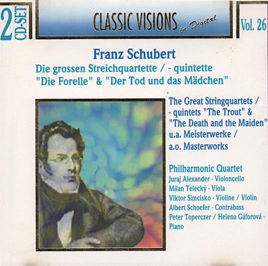The Great String Quartets - CD Audio di Franz Schubert