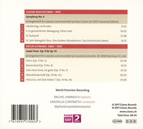 Symphony No.4 - Lieder - CD Audio di Gustav Mahler - 2