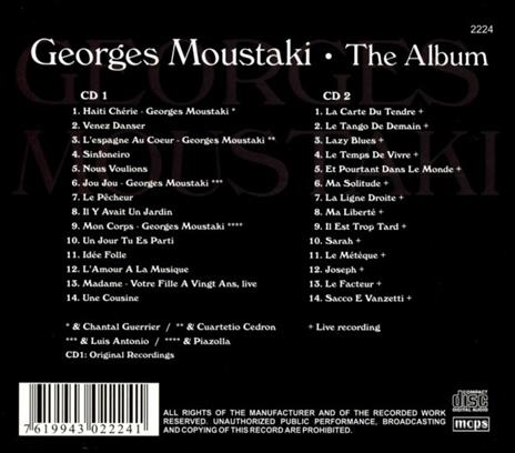 Album - CD Audio di Georges Moustaki - 2