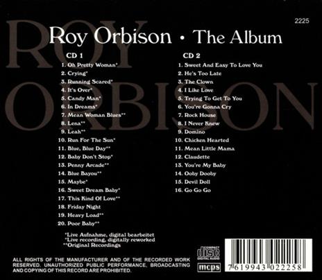 Album - CD Audio di Roy Orbison - 2