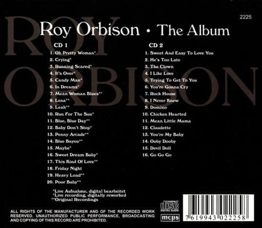 Album - CD Audio di Roy Orbison - 2