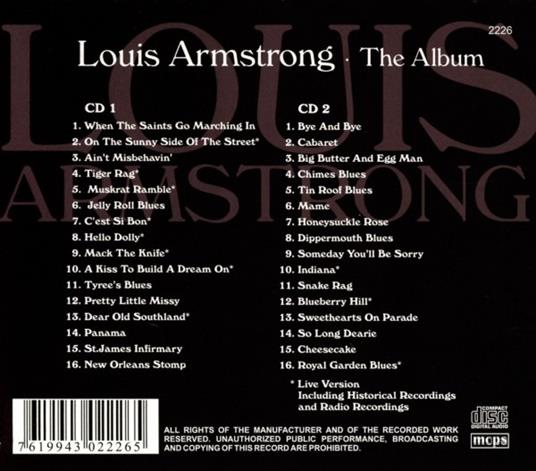 Album - CD Audio di Louis Armstrong - 2