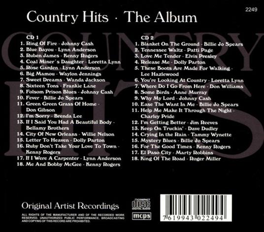 Country Hits - CD Audio - 2