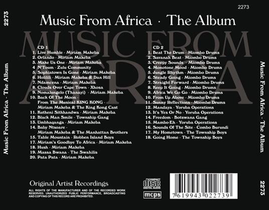 Music from Africa - CD Audio - 2