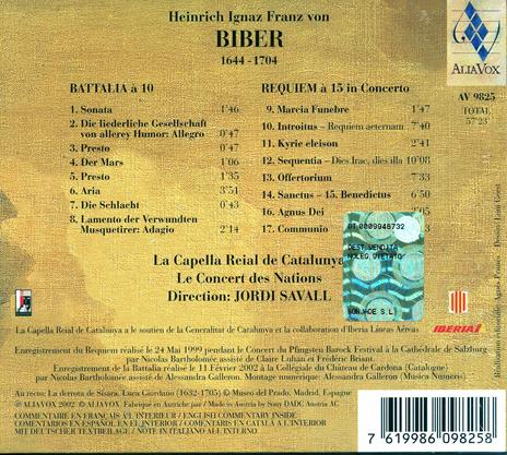 Battalia - Requiem - CD Audio di Heinrich Ignaz Franz Von Biber,Jordi Savall,Le Concert des Nations,Capella Reial de Catalunya - 2
