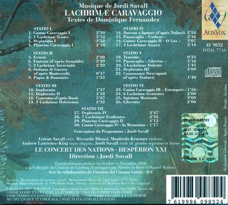 Lachrimae Caravaggio - CD Audio di Jordi Savall - 2