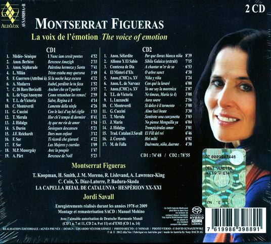La voix de l'emotion - SuperAudio CD ibrido di Montserrat Figueras - 2