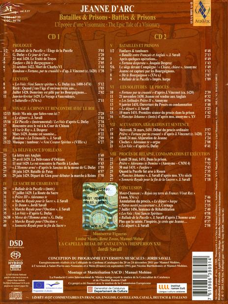 Jeanne d'Arc. Batailles & Prison - SuperAudio CD ibrido di Jordi Savall,Montserrat Figueras,Capella Reial de Catalunya,Hespèrion XXI - 2