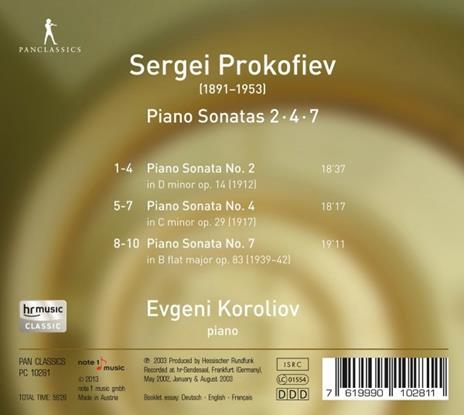 Sonate per Pianoforte N.2, N.4, N.7 - CD Audio di Sergei Prokofiev - 2