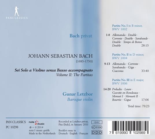 Partitas V. 2 - CD Audio di Johann Sebastian Bach - 2
