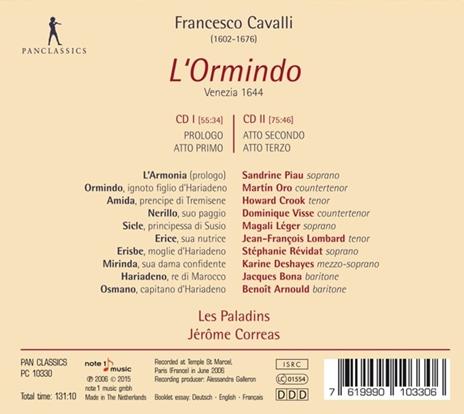 L'Ormindo - CD Audio di Francesco Cavalli - 2