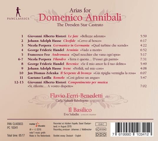 Arias for Domenico Annibali - CD Audio - 2