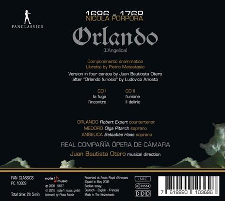 Orlando - CD Audio di Nicola Porpora - 2