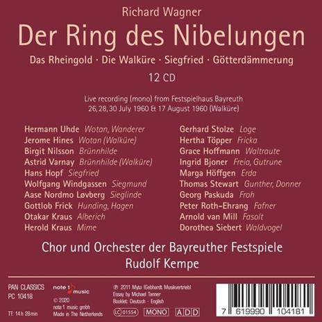 Der Ring Des Nibelungen - CD Audio di Richard Wagner,Rudolf Kempe,Bayreuth Festival Orchestra - 2