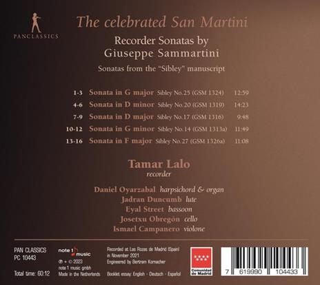 Celebrated San Martini - CD Audio di Tamar - Daniel Oyarzabal Lalo - 2