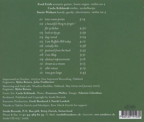 The Compass. Log and Lead - CD Audio di Fred Frith - 2