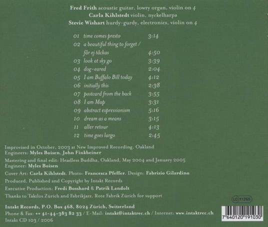The Compass. Log and Lead - CD Audio di Fred Frith - 2
