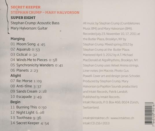 Super 8 - CD Audio di Mary Halvorson,Stephan Crump - 2
