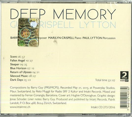 Deep Memory - CD Audio di Marilyn Crispell,Barry Guy,Paul Lytton - 2