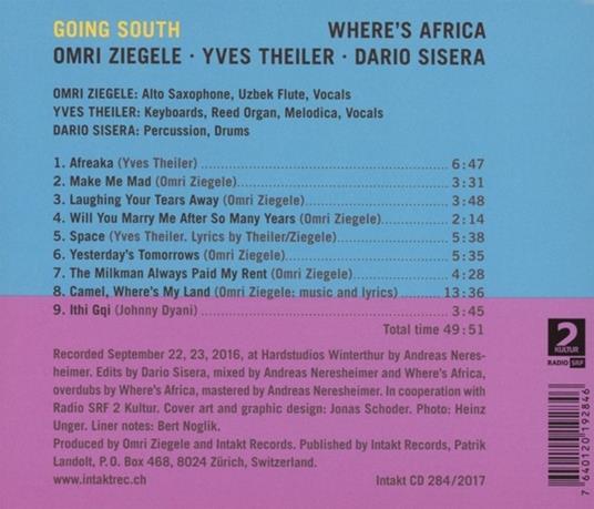 Where's Africa - Going - CD Audio di Omri Ziegele - 2