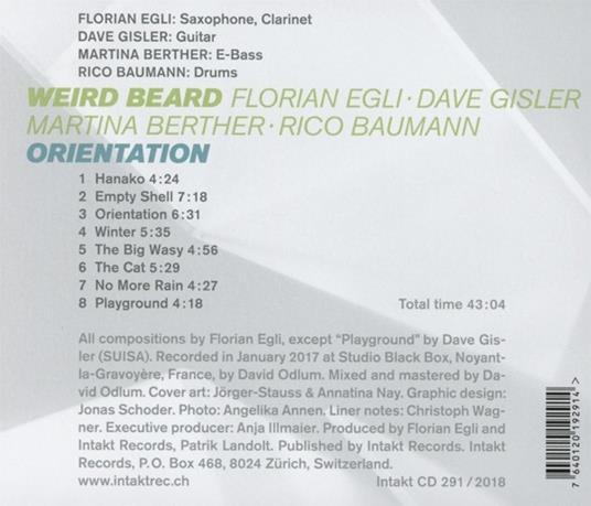 Orientation - CD Audio di Weird Beard - 2