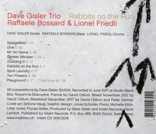 Rabbits on the Run - CD Audio di Dave Gisler - 2