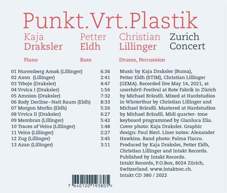 Zurich Concert - CD Audio di Punkt.Vrt.Plastik - 2