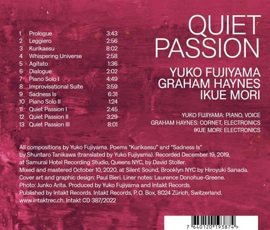 Quiet Passion - CD Audio di Yuko Fujiyama - 2