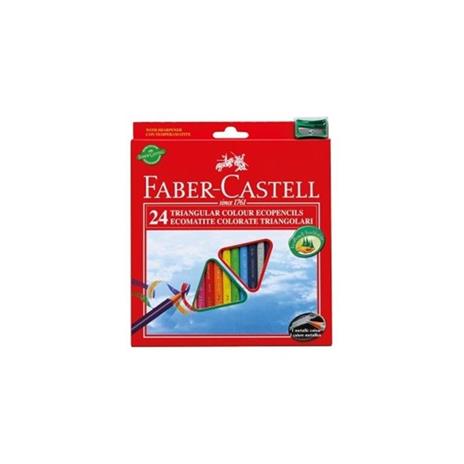 Astuccio cartone da 24 matite colorate triangolari Eco - 2