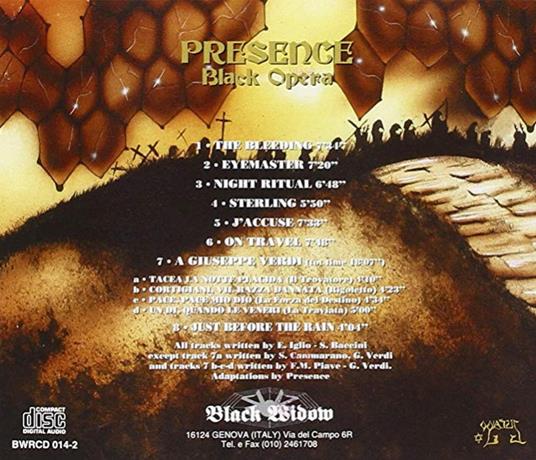 Black Opera - CD Audio di Presence - 2