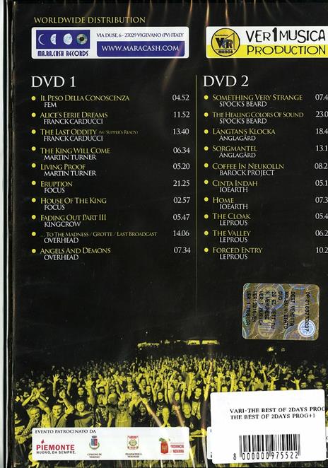 The Best of 2Days Prog+1. Veruno 2014 (2 DVD) - DVD - 2