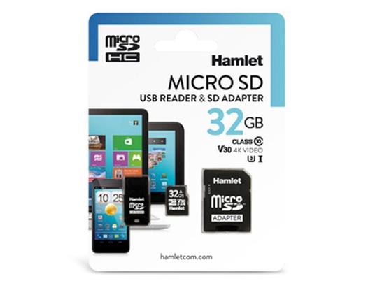 Hamlet XSD032-U3V30 memoria flash 32 GB MicroSD Classe 10 - 3