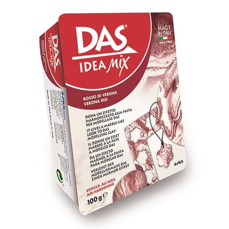 Pasta da modellare marmorizzante DAS Idea Mix 100 g. Rosso di Verona