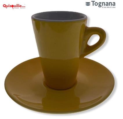 elegant set 6 tazza da caffè giallo con piattino in porcellana eleganti e raffinati