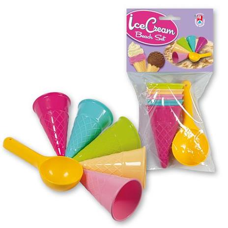 Ice Cream Beach Set. Busta 5 Coni Gelato + Paletta - 2