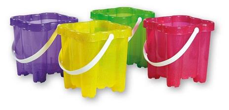 Secchiello Rodos Trasparente Colorato Con Paillettes