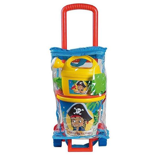 Zainetto giochi spiaggia Pirates Adventures con carrello