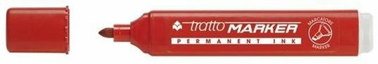 Marcatore Tratto Marker rosso punta tonda 1- 5 mm. Confezione 12 pezzi