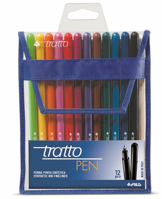 Pennarelli Tratto Pen. Confezione 12 colori assortiti