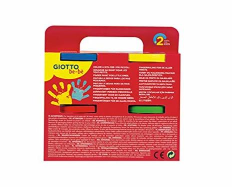 Giotto be-bè Super Colori a Dita Super Colori a Dita Rosso Verde Cyan Giallo Barattolo 150ml - 3