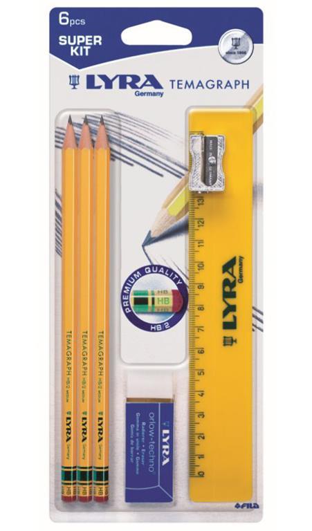 Matite Lyra Temagraph + 2 gomme