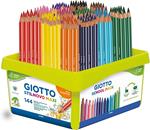 Pastelli Colorati a Matita Giotto Stilnovo Maxi, Schoolpack 144 Pezzi