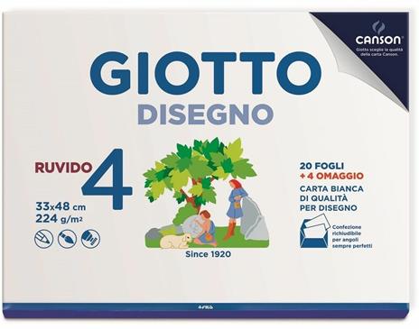 Album da disegno carta ruvida Giotto Album Disegno 4 24 fogli 224 g/m2 - 33x48cm