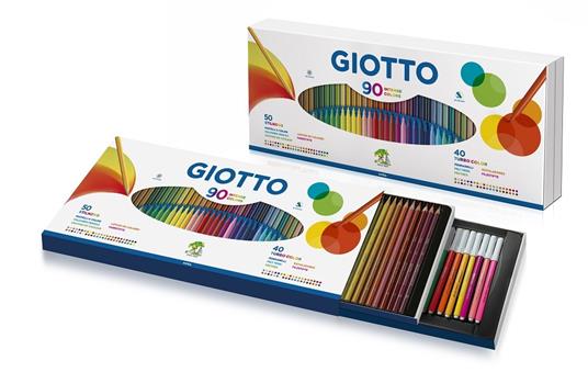 Colori Giotto Confezione da 90 - 50 pastelli + 40 pennarelli - Giotto -  Cartoleria e scuola