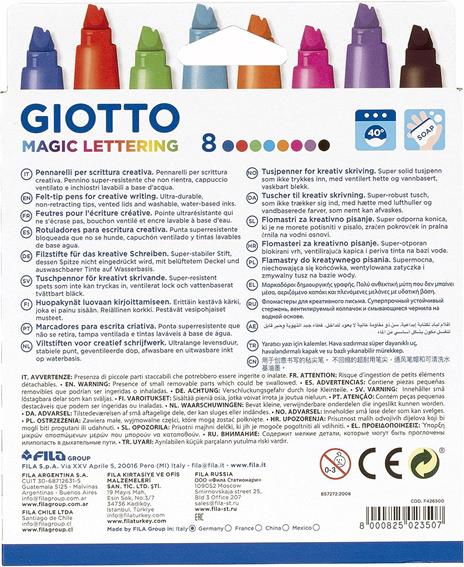 Pennarelli Giotto Magic Lettering. Confezione 8 colori - 2