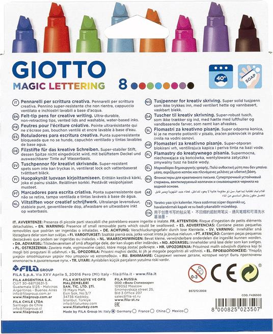 Pennarelli Giotto Magic Lettering. Confezione 8 colori - 2