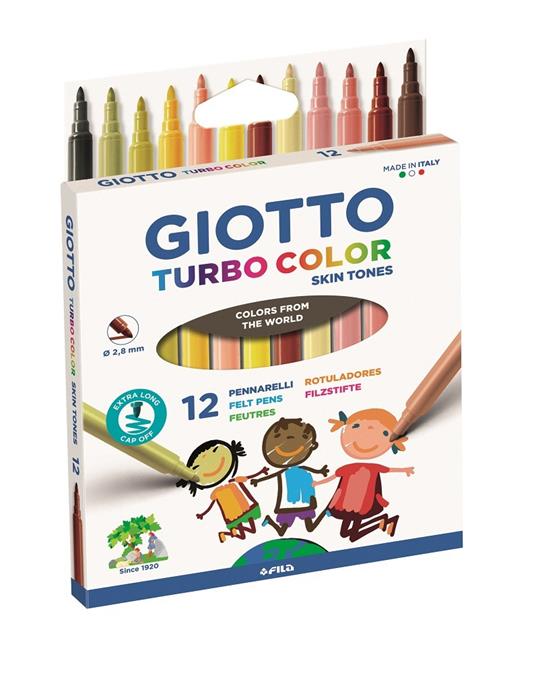 Pennarelli Giotto Turbo Maxi Sbin Tones Astuccio 12 pezzi - Giotto -  Cartoleria e scuola